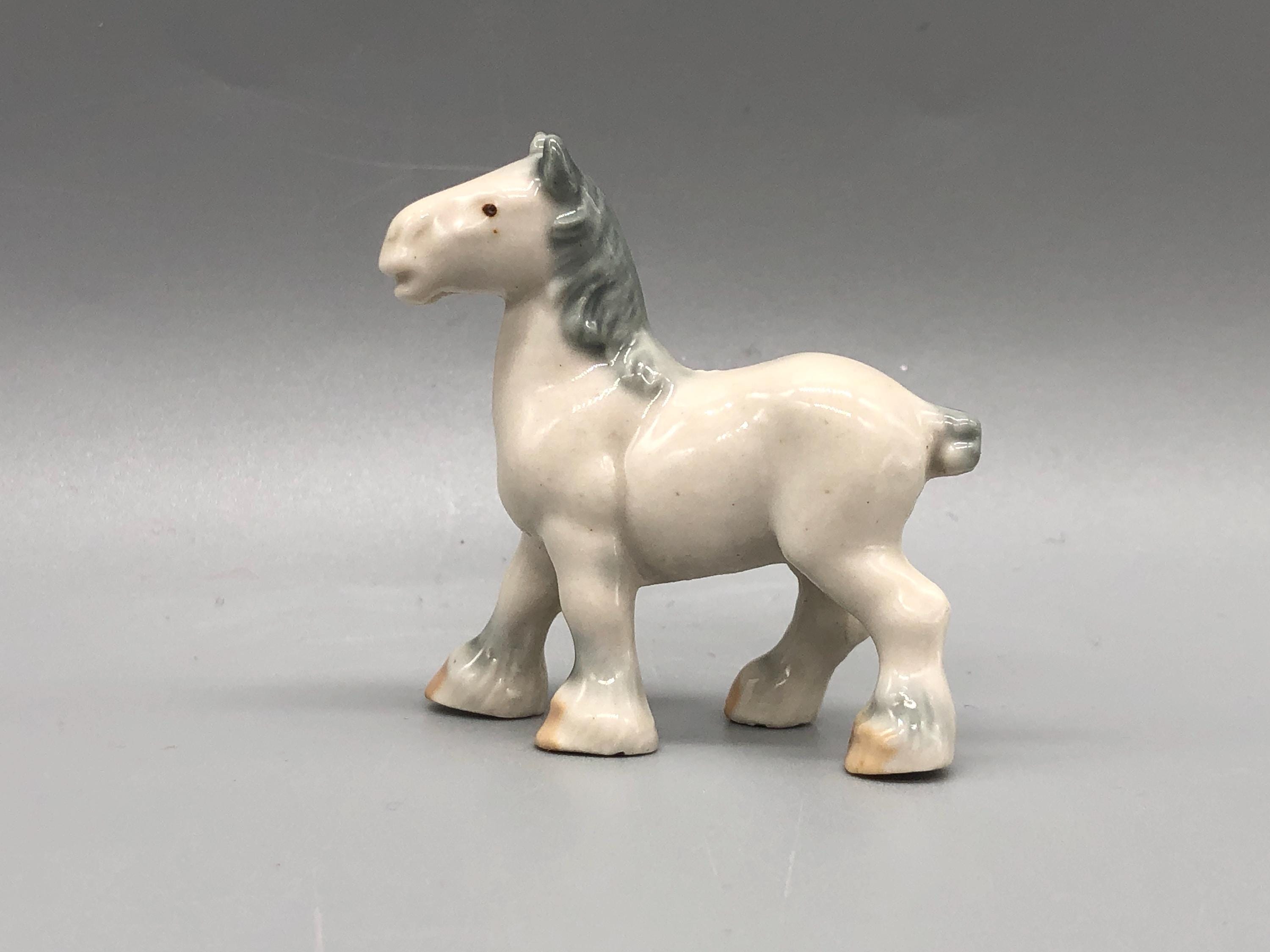 Vintage White Horse Whisky Blue Jug - Wade Regicor Pottery