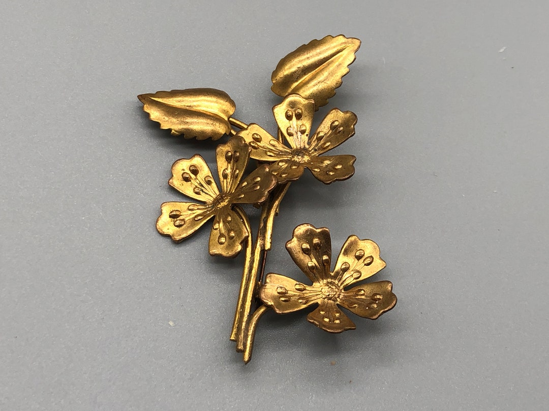 Broche Vintage Dorée - Très Bon état - Occasion - Bijou Ancien