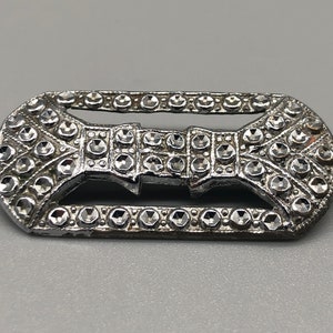 Vintage Silver Tone Art Deco Style Brooch | Silver Tone Textured Art Deco Brooch | Vintage Silver Tone Brooch | Vintage Brooch Pin | 1220
