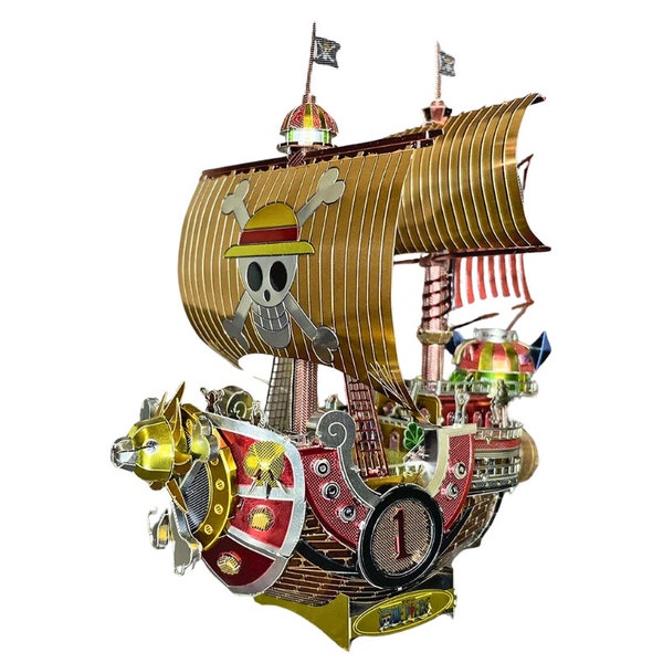 One Piece Thousand Sunny Piratenschiff Metall Model Kit 3D Puzzle Craft Geschenk Laser Cut Puzzles Jigsaw 3D Metall Puzzle Hobby Geschenk