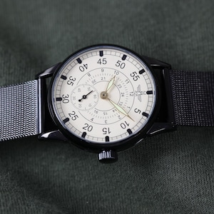 Vintage mens watch Pobeda Big Aviation, Military watch, Mechanical watch, Gift for men, Vintage jewelry, Gift for him, Pilot watch, Laco