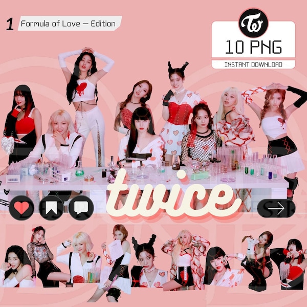 TWICE 30 High Quality PNG File | Mina Sana Dahyun Nayeon Momo Chaeyoung Tzuyu Jihyo Jeongyeon Kpop Digital Design Printable Instant Download