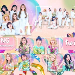 DUAS VEZES 11 Arquivo PNG de alta qualidade | Mina Sana Dahyun Nayeon Momo Chaeyoung Tzuyu Jihyo Jeongyeon Kpop Design digital para impressão e download instantâneo