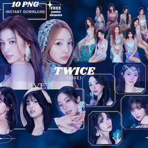 TWICE Kpop PNG Files: Digital Art, Instant Download