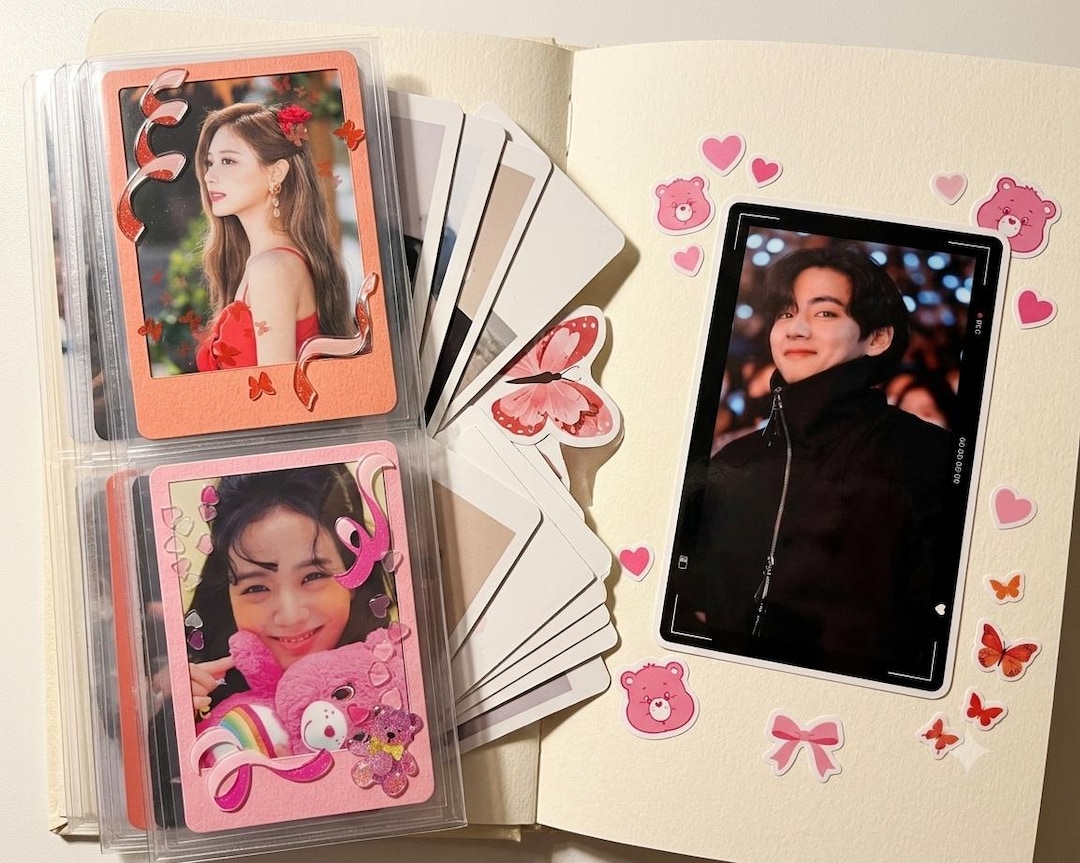 Kpop Photocard Frame: Pastel Deco PNG Template (digital Download