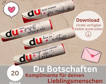 20 Duplo banderoles idea regalo persona preferita, scatola regalo Duplo, regali personali, fai da te, regali d'amore per anniversario, download PDF