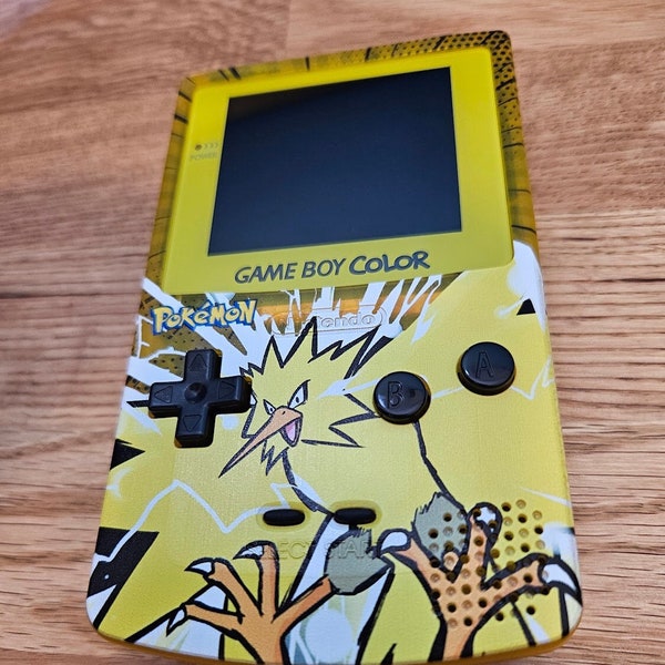 Zapdos Custom Game Boy Color (GBC) Backlit screen
