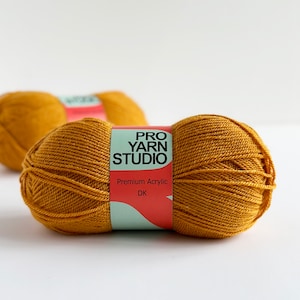 Karamell 100g Strick- und Häkelgarn, DK Doppelstrickgarn, leichtes Kammgarn, einfach zu bedienen, maschinenwaschbar, trocknergeeignet, weiches Acryl