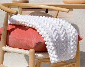 Easy Bobble Blanket Crochet Pattern: Cosy Textured Design (PDF Download)