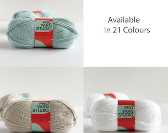 100g 275yds Acrylic Multicolor Yarn - Light Worsted #3, For Crochet And Knitting, Soft Craft Yarn (White) - View #4