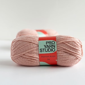 Warmes Pink 100g Strick- und Häkelgarn, DK Doppelstrickgarn, leichtes Kammgarn, einfach zu bedienen, maschinenwaschbar, trocknergeeignet, weiches Acryl