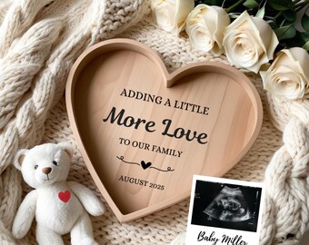 Digital pregnancy announcement, a little more love, editable baby reveal template, minimalist pregnancy announcing, 2nd or 3rd Baby