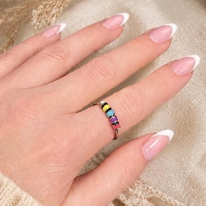 Fidget Ring for Anxiety Relief - Spinning Beads to relieve anxiety and stress, skin picking