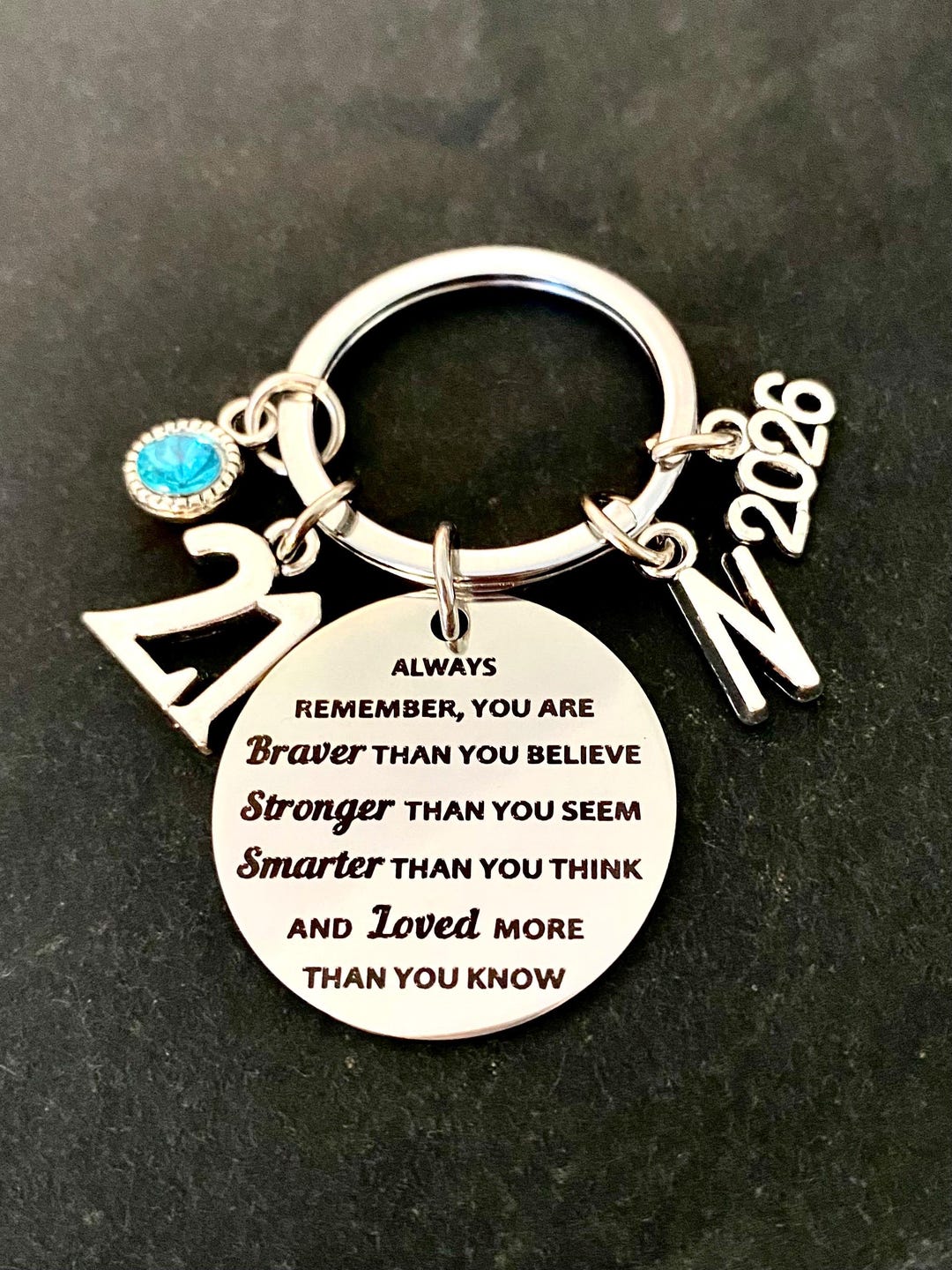 Charm Memory Key Ring Custom Charm Keyring | Inspirational Gift, Birthday Keepsake - Etsy ...