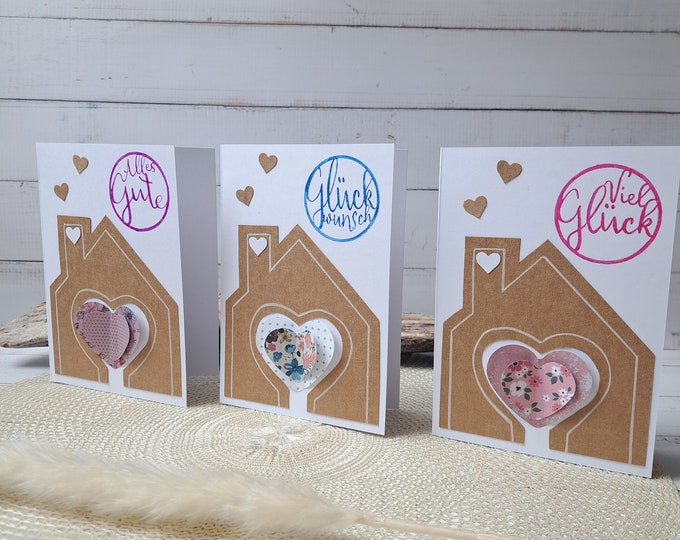 Einweihungsgeschenk handmade Karte | Grußkarte zum Einzug Umzug | neues ...