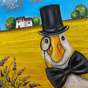 Goose oil painting original,painting original framed,painting framed geese,farm animal oil painting,bird artwork,white goose portrait