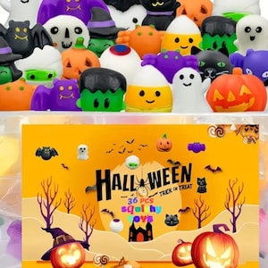 Set Giocattoli Squishy Halloween - TPR per Riduzione Stress per Bambini e Adulti