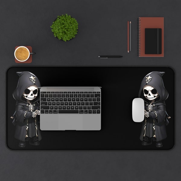 Desk Pad | Mousepad | Large Black Gaming Mouse Pad - Unleash the Power with Lich Sorcerers Design | Mousepad for gamers