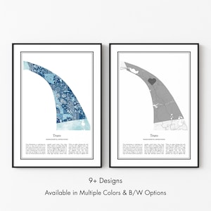 Truro Massachusetts Map Poster, Minimalist Wall Art Print in Black & White or Color, Modern Travel Map Home Decor Gift