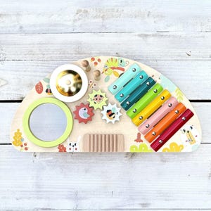 Kindermusiktisch | Holzspielzeug ab 3 Jahren | Musiktisch für Kinder ab 3 Jahren | Kleinkind Musik machen | Musikspielzeug für Kleinkinder