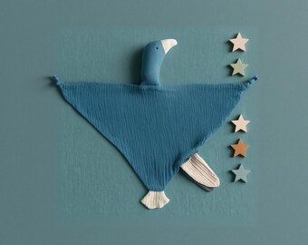Przytulny kocyk "Gustav Goose" | Materiałowy kocyk dziecięcy | Kocyk dziecięcy Goose | Pomoc w zasypianiu dla niemowląt | Prezent dla dziecka z okazji narodzin