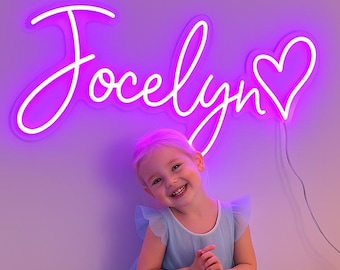 Custom Kids Neon Name Sign, Kid Room Neon Sign, Bedroom Wall Decor, Unique Gift for Children, Birthdays, Baby Showers, Christmas Gift