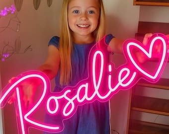 Custom Kid&#39;s Name Neon Sign,Nursery Wall Art, Kid Room Decor,Neon Sign Birthday, Personalized Gifts for Kids,Gif For Kids, Christmas Gift