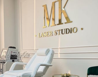 Custom Laser Cut Acrylic Business Logo Sign: 3D Office Wall Decor, Business Signboard, Logo With Raised 3D Design, Beauty Salon Sign