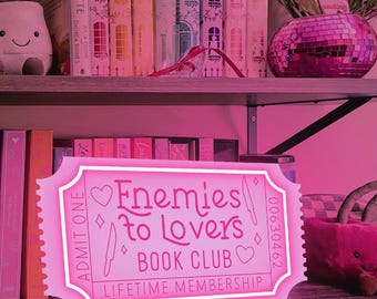Custom Bookish Neon Sign: Library Decor, Book Lover Gift