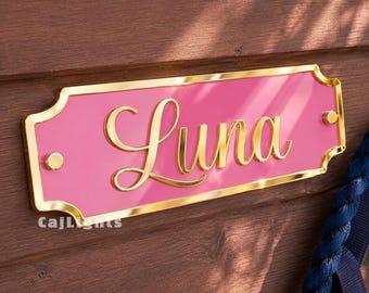 Custom Stable Name Plate/Plaque, Barn Door Sign, Horse Door Sign, Pony Door Name Sign