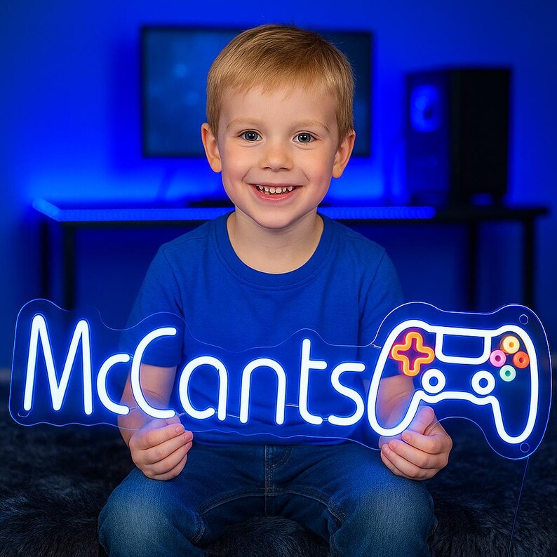 Custom Gamer Neon LED Sign: Game Room Wall Decor, Streamer Gift - Etsy