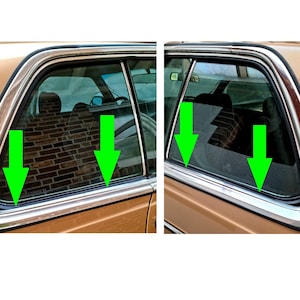 Set of rubber sealing rails gasket rear quarter window fits for Mercedes W123 C123 CE CD Coupé 1236700938 1236701038