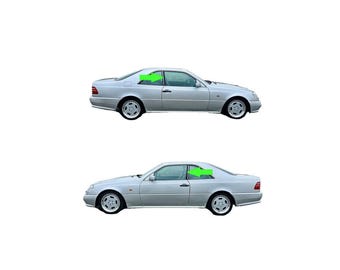 SET vertical rubber seal for the rear quarter side windows fits with Mercedes W140 C140 CL A1406700939 A1406701039