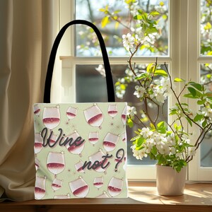 Tasche mit Weinmuster für Weinliebhaber, perfekt für jeden Anlass – Geschenk für Sie