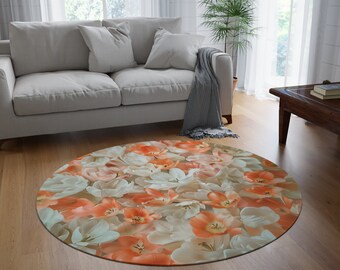 Tapis rond tulipe