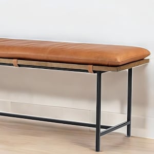 Housse de coussin en cuir personnalisée | Véritable remplacement pour bancs, sièges inclinables et sièges de fenêtre | Rembourrage durable