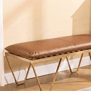 Custom Leather Cushion: Genuine Leather Pad, Tailored Chair Bench Seating