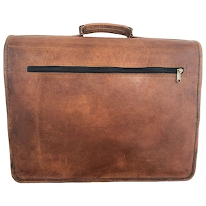 Premium Leather Laptop Bag, Personalized Leather Messenger Bag, Crossbody Laptop Bag, Satchel Distressed Bag, Laptop Bag, Best Gift for Him image 5