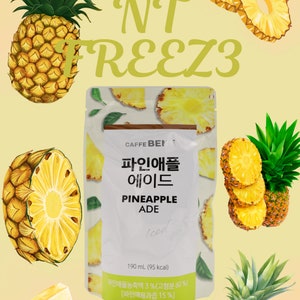 Bebida coreana en bolsa / Bebida asiática / Bebida coreana / Bebida en bolsa / Bebida coreana / Pineapple