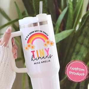 Custom Teacher 40 oz Tumbler, Personalized Teacher Cup, Teacher Name Tumbler, Teacher Appreciation Gift, Back to School Gift, Teacher Cup