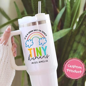 Custom Teacher 40 oz Tumbler, Personalized Teacher Cup, Teacher Name Tumbler, Teacher Appreciation Gift, Back to School Gift, Teacher Cup