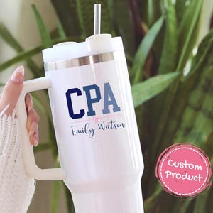 Personalized Accountant 40oz Tumbler with Name, CPA Gift Idea, CPA Finance Tumbler, Tax Season Mug, Custom Accountant Cup