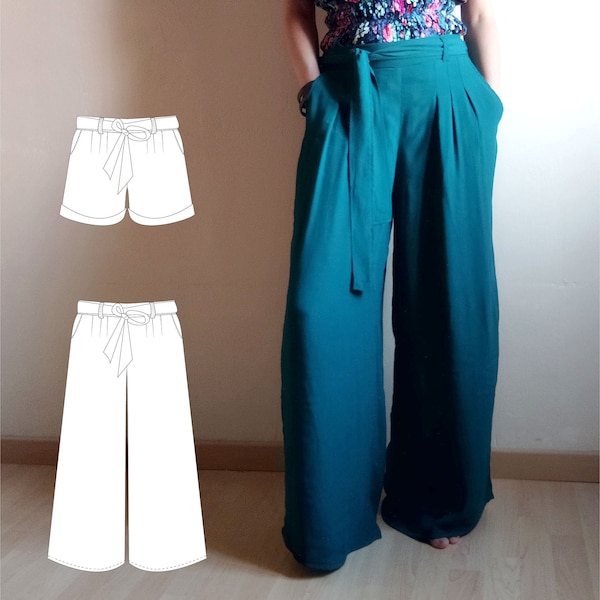 short/pantalon femme "ZYA" - patron PDF"- du 32 au 60