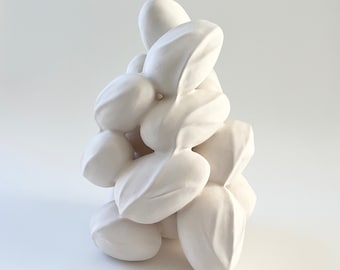 Abstract sculpture, Contemporary art, Collector's art, one-of-a-kind, ceramic sculpture, sculpture white, minimalist style