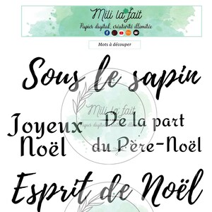 Les mots à découper - Esprit de Noël