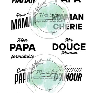 Mots / Expressions SCRAP Bonne fête Maman/Papa