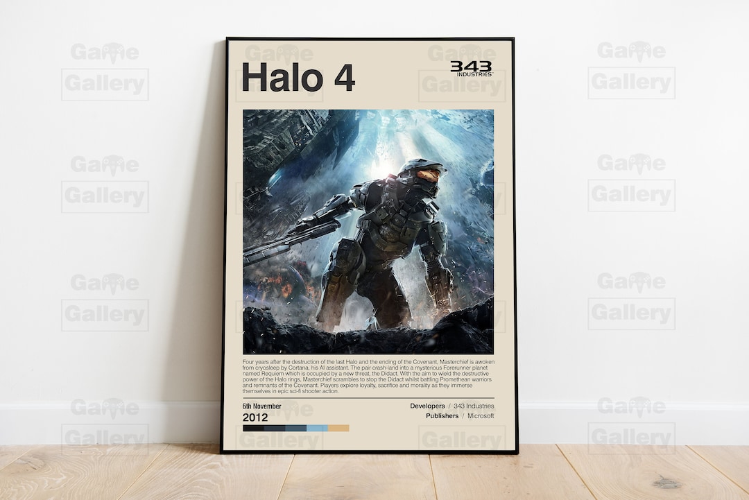Halo 4 Poster Gaming Room Poster Video Game Poster Gaming Wall Decor ...