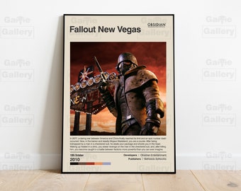 Fallout New Vegas Poster Gaming Room Poster Video Game Poster Gaming Wall Decor Gaming Art Gaming Print Poster Game Wall Art Gamer Gift