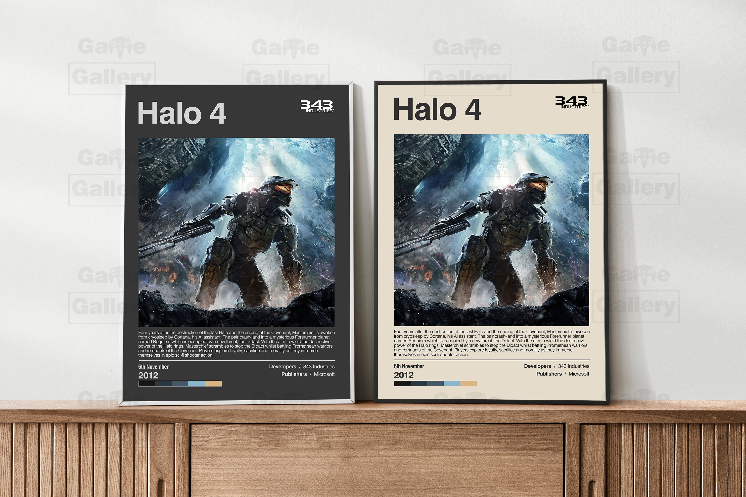 Halo 4 Poster Gaming Room Poster Video Game Poster Gaming Wall Decor ...