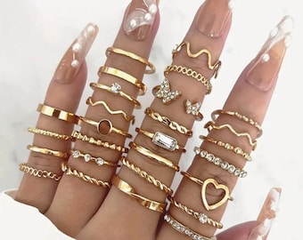 27 piece ring set- gold